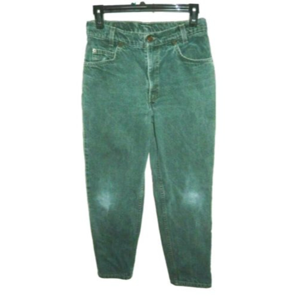 Vintage Green Levi's 550 Orange Tab Relaxed Fit Student 28x28 (Actual 27x26 1/4) - Picture 5 of 8